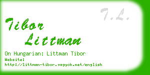 tibor littman business card
